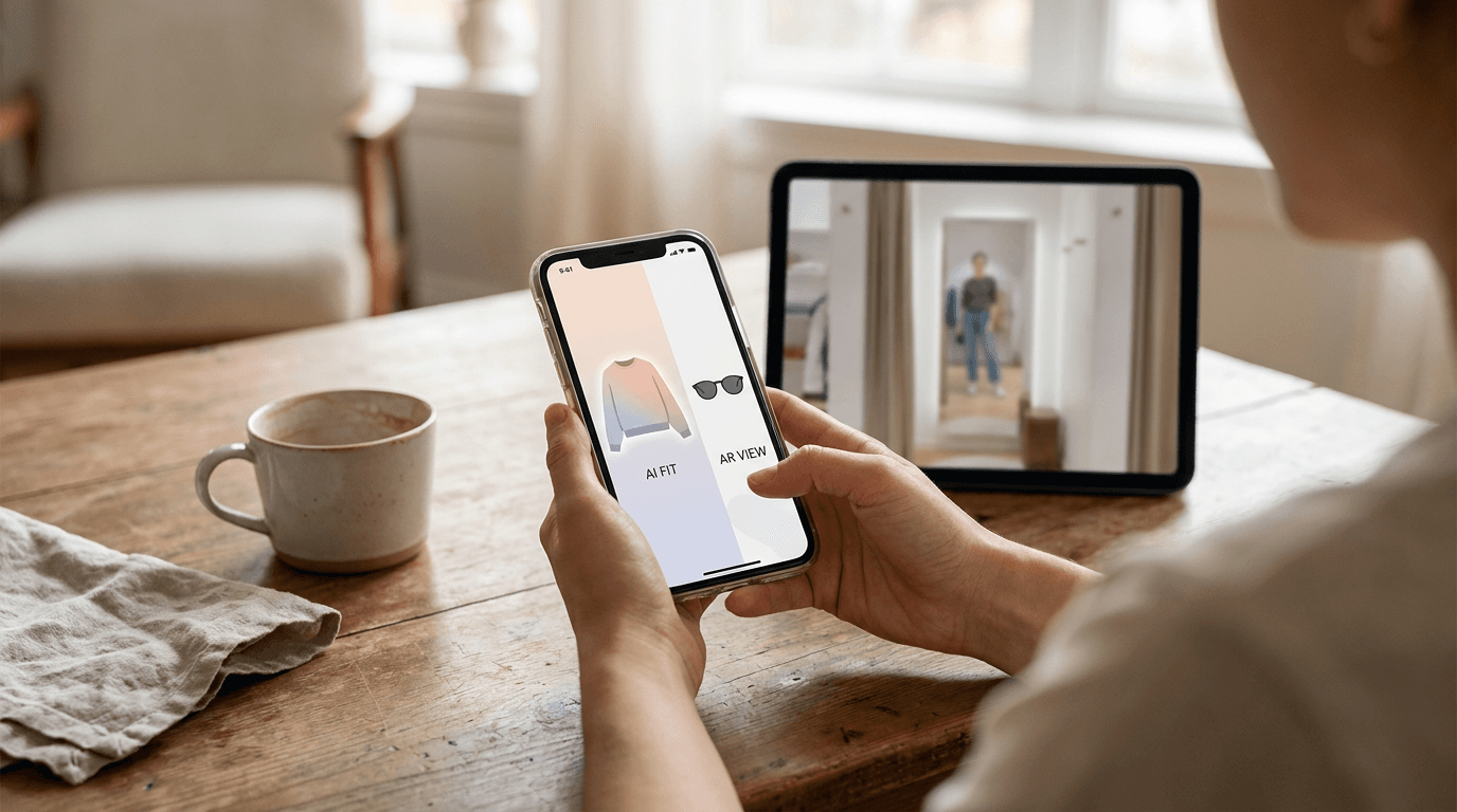 Editorial illustration for AI Virtual Try-On vs AR Filters: What's the Difference?