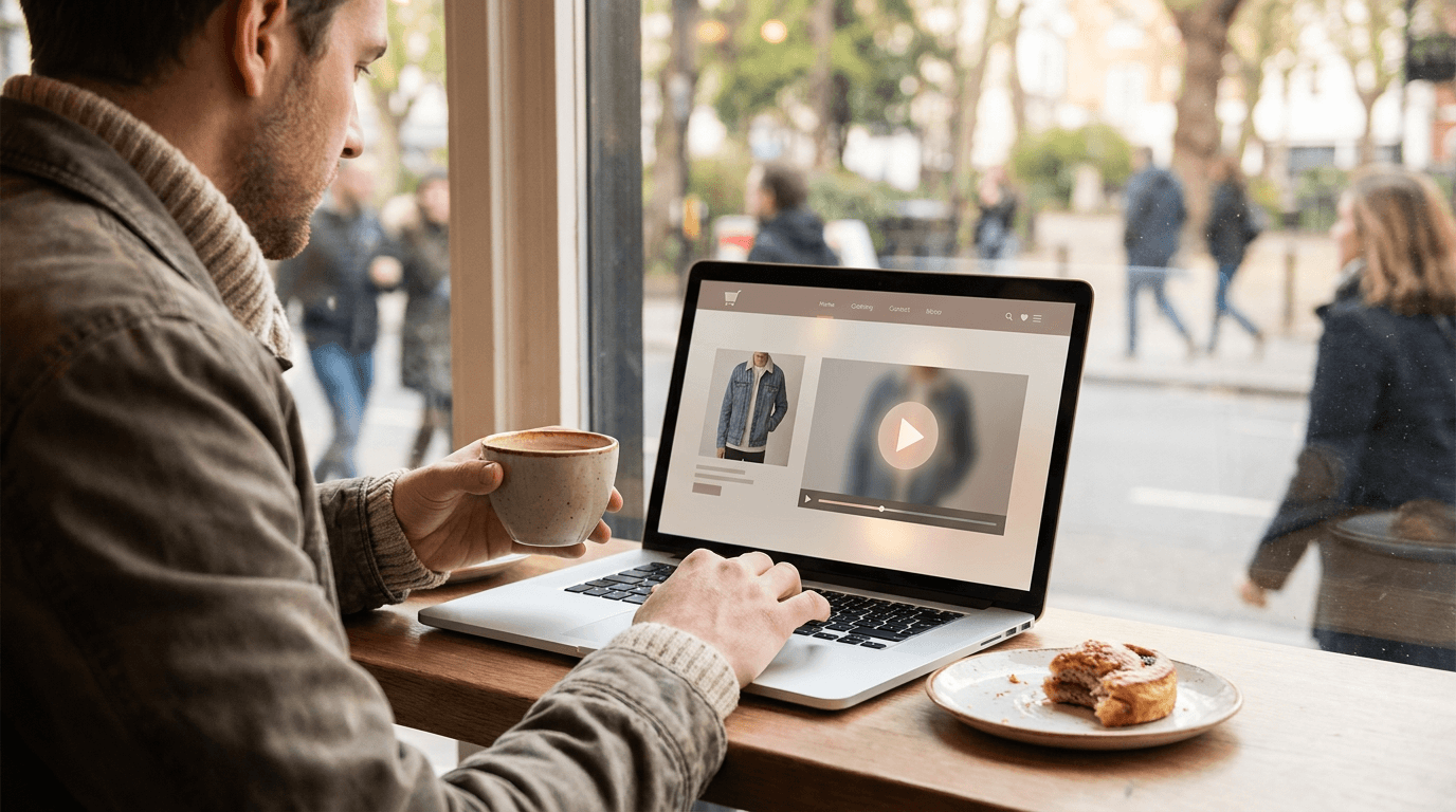 Editorial illustration for Does Product Video Reduce Returns in Fashion Ecommerce?
