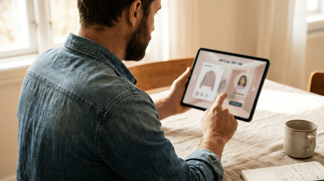 Editorial illustration for How to add virtual try-on to your Shopify store