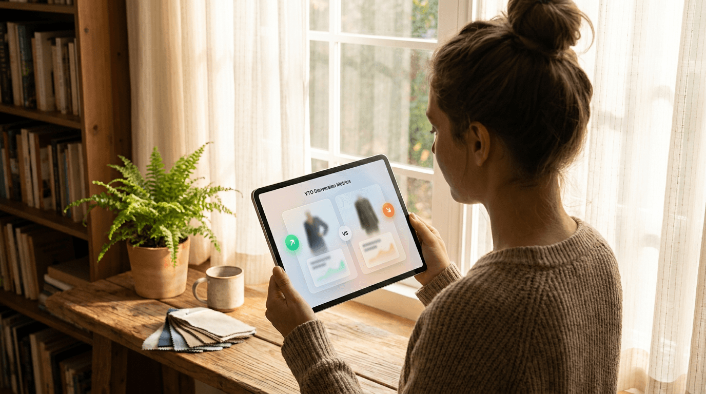 Editorial illustration for How to Measure Virtual Try-On Results on Your Store