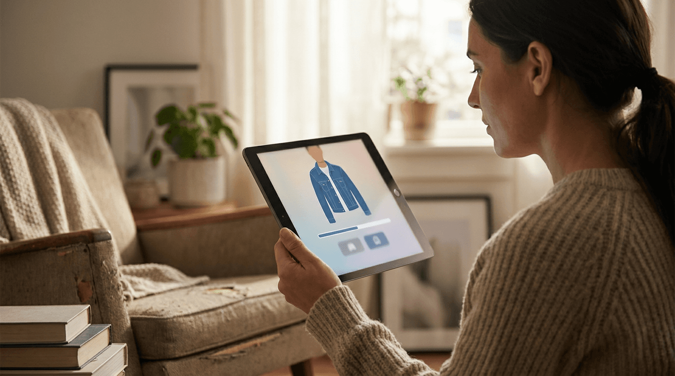 Editorial illustration for Can you virtually try on clothes? Yes, here's how