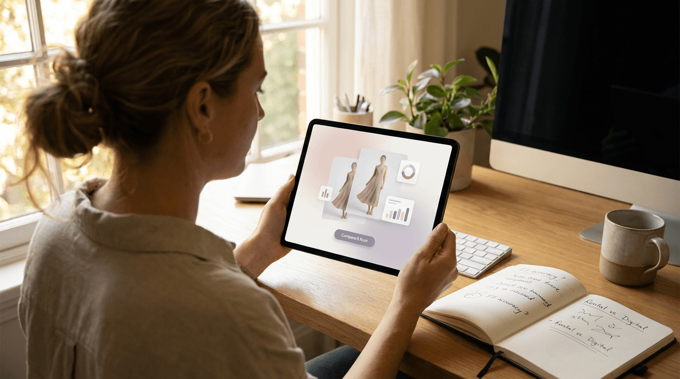 Editorial illustration for Virtual Try-On for Clothing Rental Stores: Does It Pay Off?