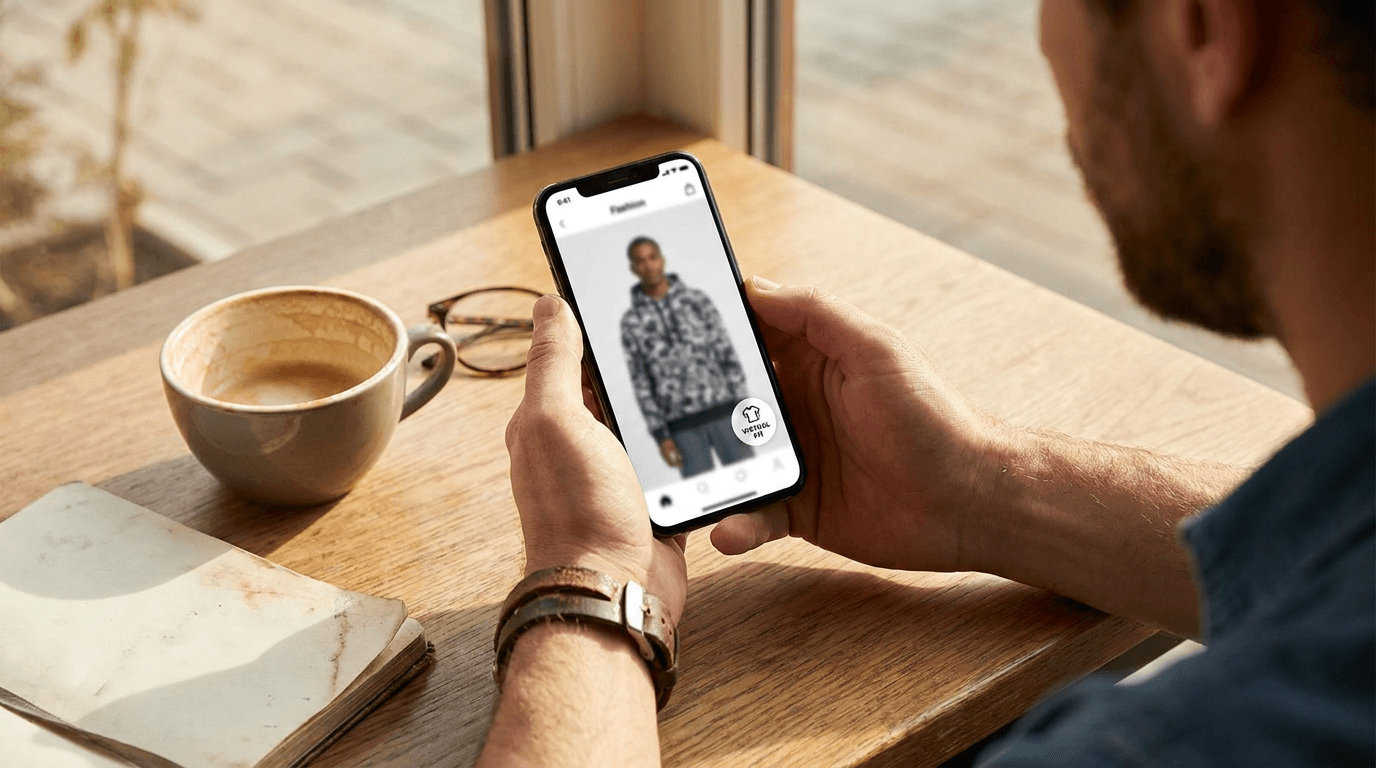 Editorial illustration for Virtual Try-On for Streetwear Brands: Prints, Drops and Fit