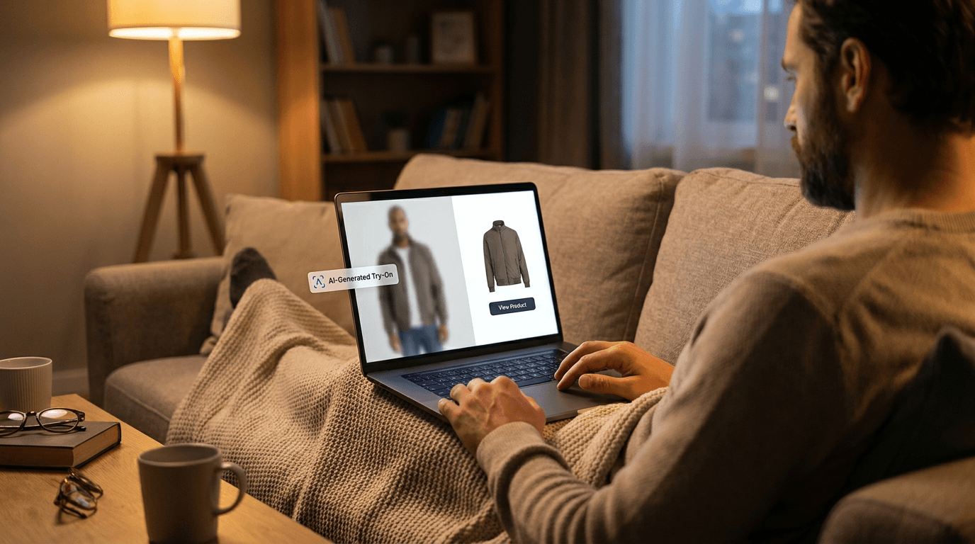 Editorial illustration for Does the US Require an AI Label on Virtual Try-On? SB 942 and the FTC, Explained