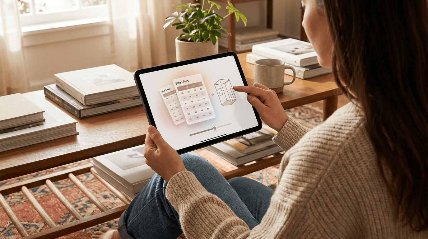 Editorial illustration for Fit and Sizing Apps for Shopify Compared: Charts, Finders, Fit Engines and Try-On