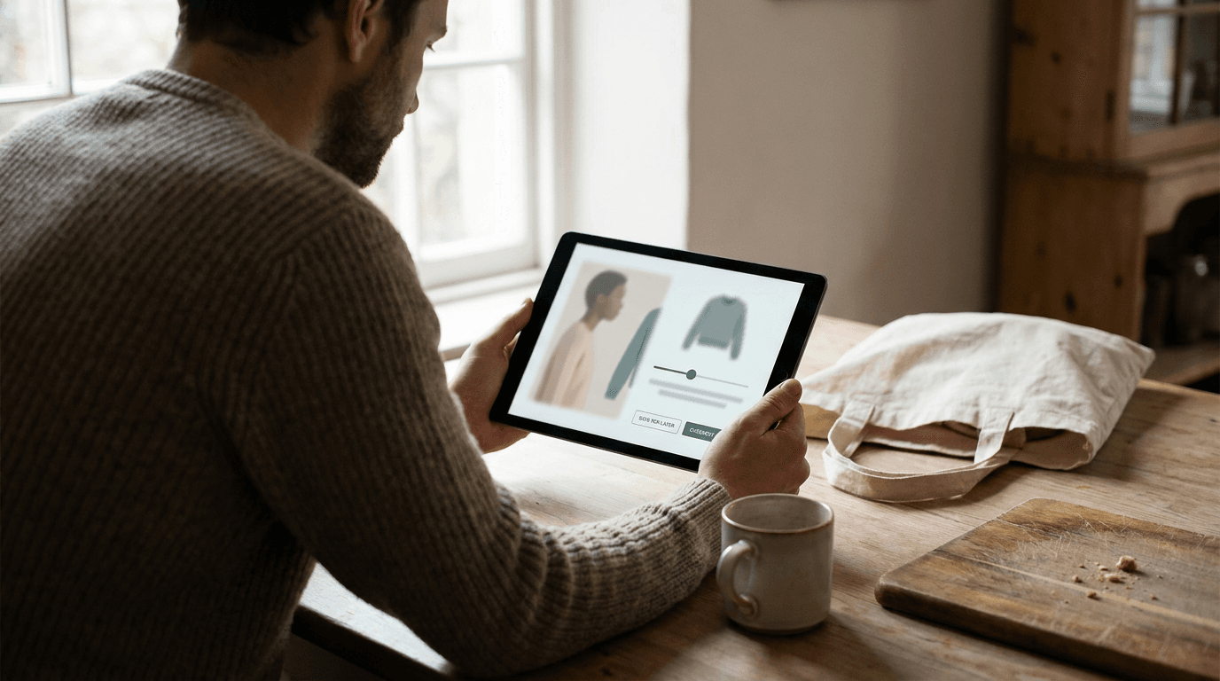 Editorial illustration for How to reduce cart abandonment for an online clothing store