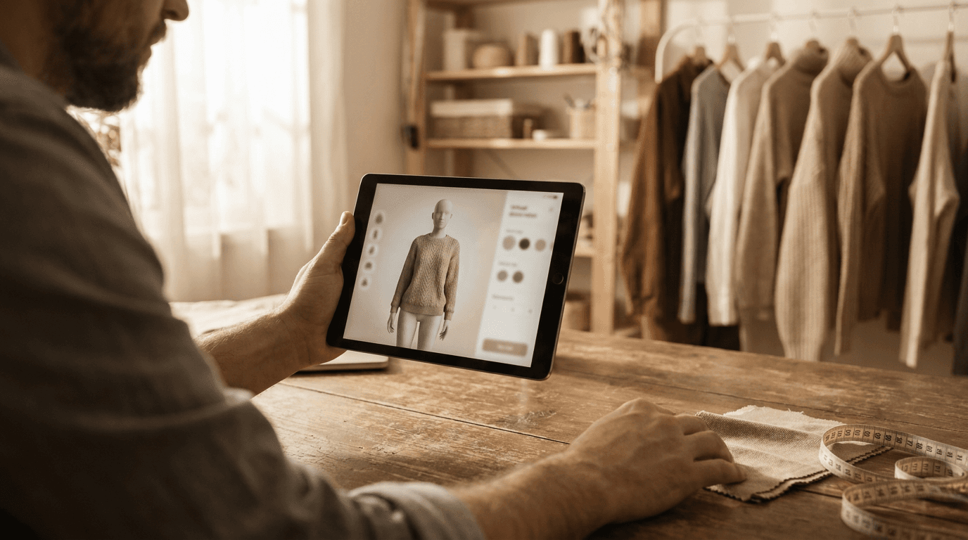 Editorial illustration for Virtual Try-On for Etsy Clothing Sellers: What Is Possible