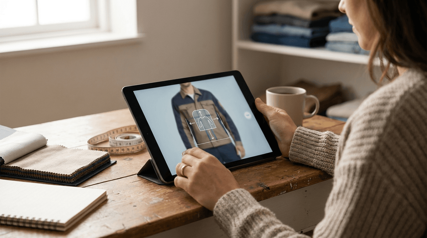 Editorial illustration for Virtual Try-On for Workwear and Uniforms: Fixing Bulk Sizing Without Guesswork
